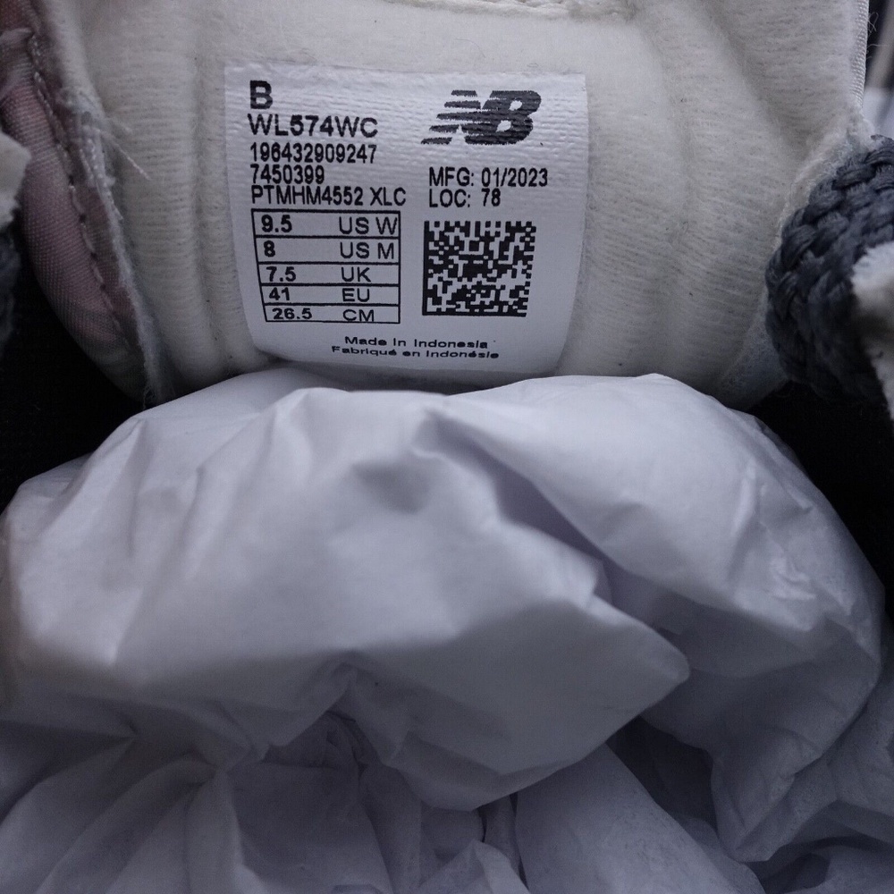 NEW New Balance 574 Sneakers WL574WC Grey/White/Floral - Picture 6 of 15